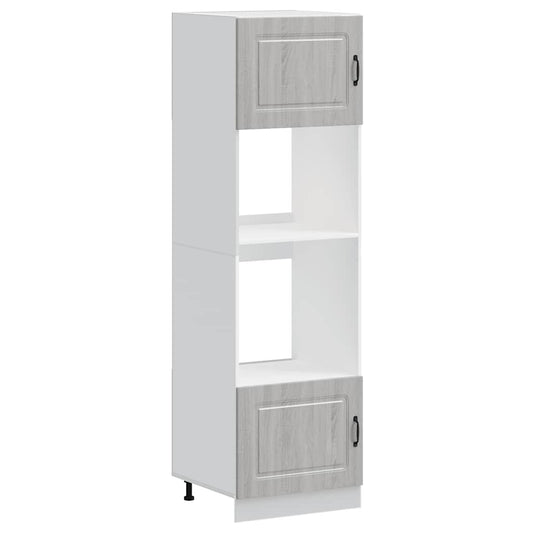 vidaXL Ντουλάπια Φούρνου 2 τεμ. "Kalmar" Γκρι Ξύλο Sonoma Μηχανικής Επεξεργασίας