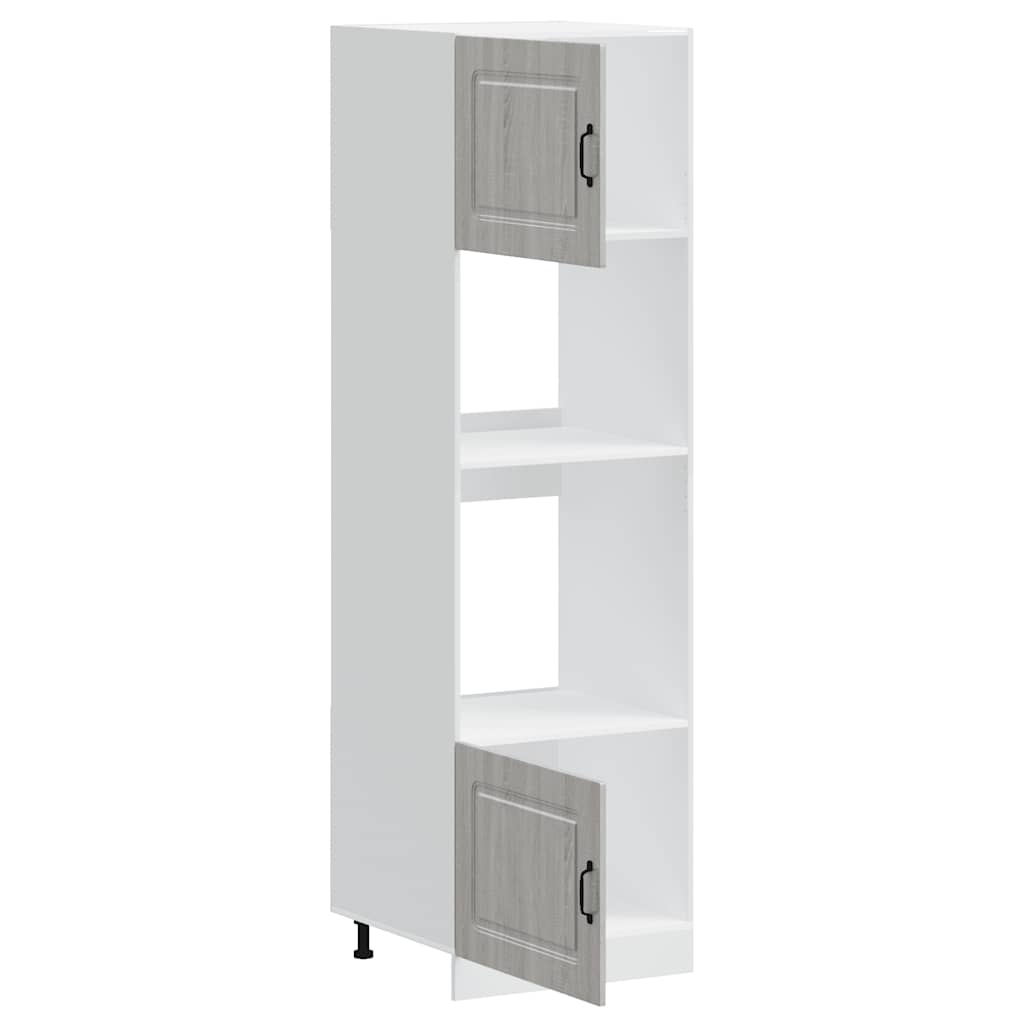 vidaXL Ντουλάπια Φούρνου 2 τεμ. "Kalmar" Γκρι Ξύλο Sonoma Μηχανικής Επεξεργασίας