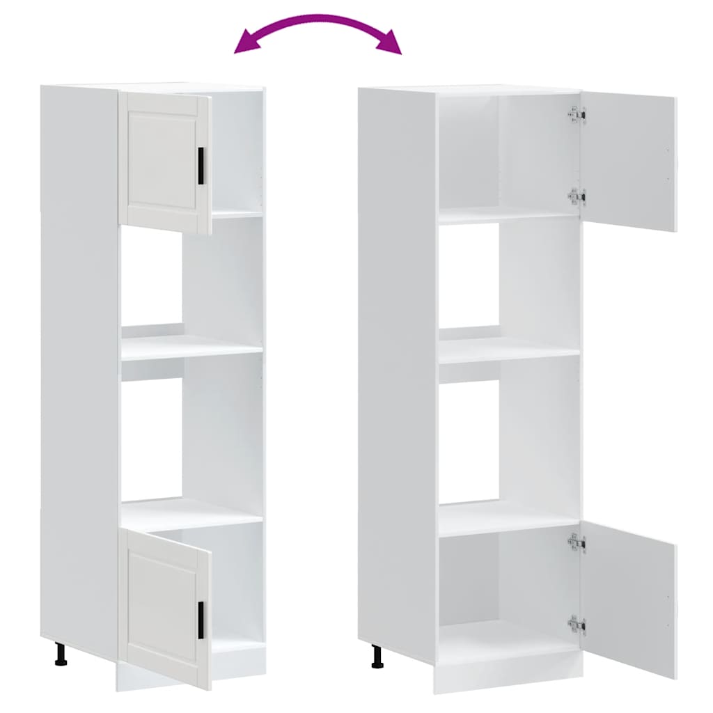 vidaXL Ντουλάπια φούρνου 2 τεμ. Porto Λευκά από Επεξεργασμένο Ξύλο