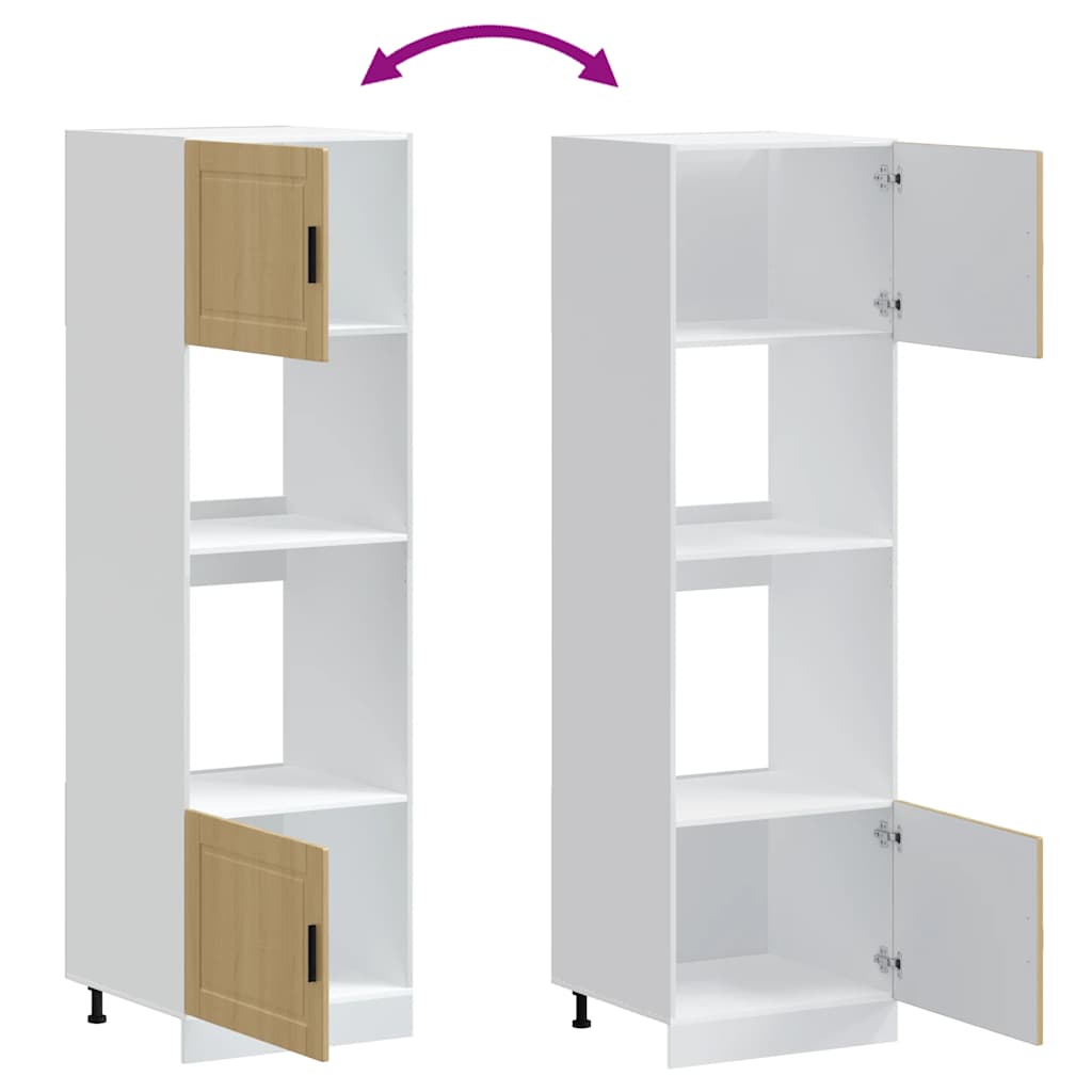 vidaXL Ντουλάπια φούρνου 2 τεμ. Porto από Επεξεργασμένο Ξύλο