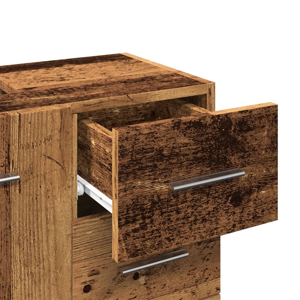 vidaXL Ντουλάπι Νιπτήρα Όψη Παλαιού Ξύλου 63x30x54 εκ. Επεξ. Ξύλο