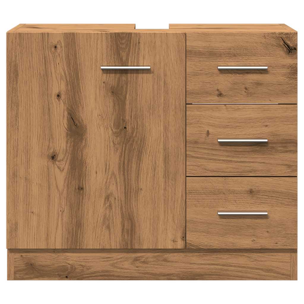 vidaXL Ντουλάπι Νιπτήρα Αρτισιανή Δρυς 63x30x54 εκ Επεξεργασμένο Ξύλο