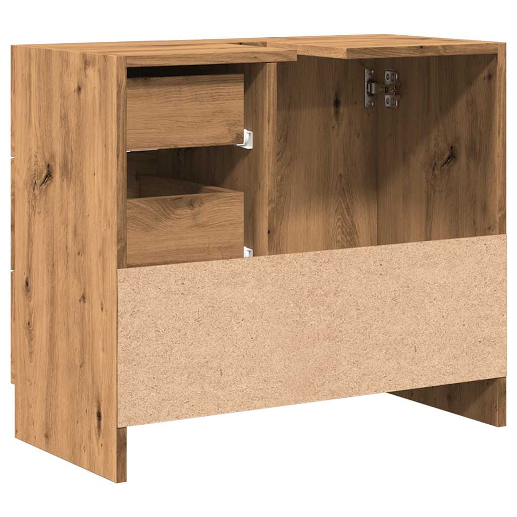 vidaXL Ντουλάπι Νιπτήρα Αρτισιανή Δρυς 63x30x54 εκ Επεξεργασμένο Ξύλο