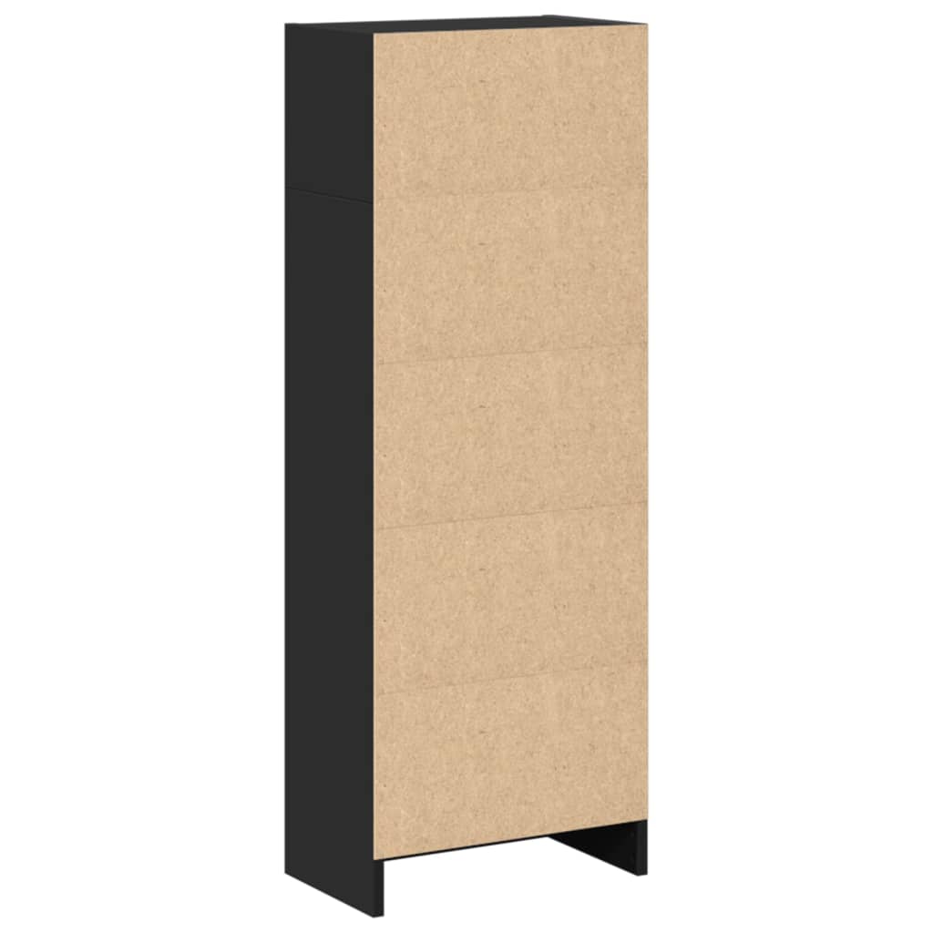 vidaXL Βιβλιοθήκη Μαύρο 40x24x109 εκ. από Επεξεργασμένο Ξύλο