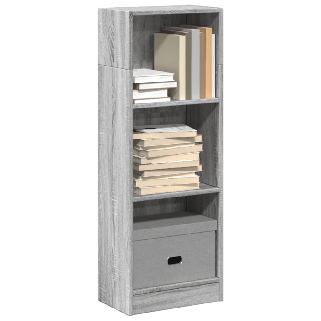 vidaXL Βιβλιοθήκη Γκρι Sonoma 40x24x109 εκ. από Επεξεργασμένο Ξύλο