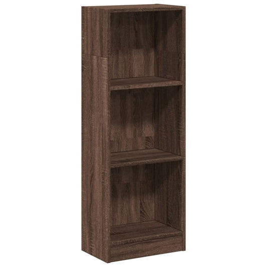 vidaXL Βιβλιοθήκη Καφέ Δρυς 40x24x109 εκ. από Επεξεργασμένο Ξύλο