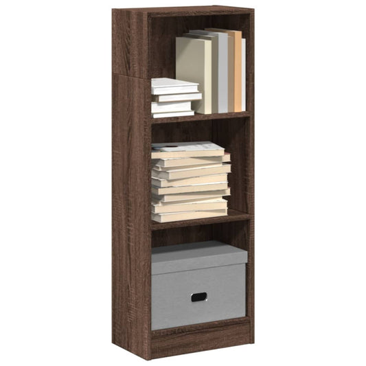 vidaXL Βιβλιοθήκη Καφέ Δρυς 40x24x109 εκ. από Επεξεργασμένο Ξύλο