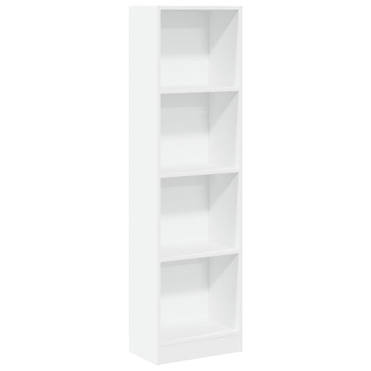 vidaXL Βιβλιοθήκη Λευκή 40x24x143 εκ. από Επεξεργασμένο Ξύλο