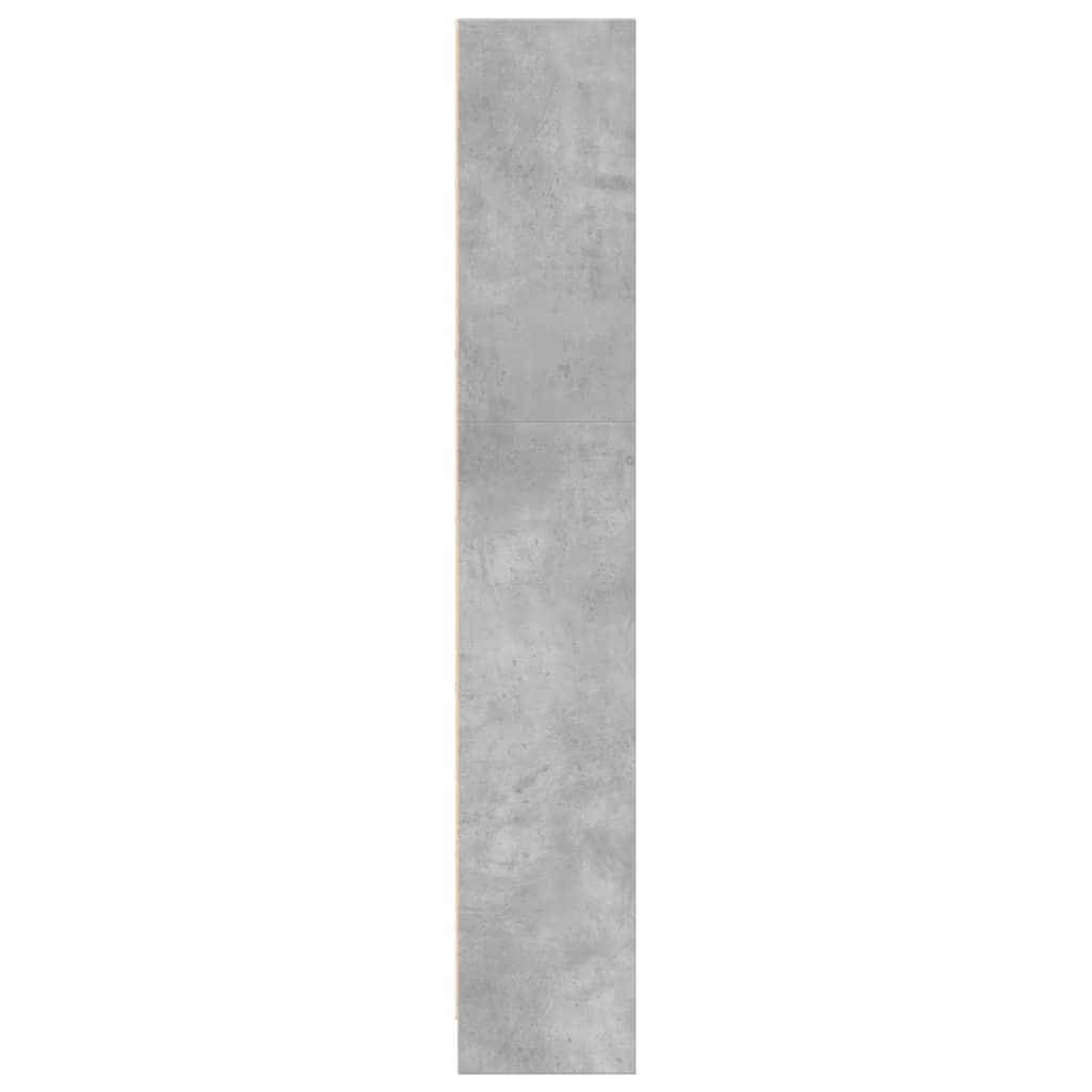 vidaXL Βιβλιοθήκη Γκρι Σκυροδέματος 40x24x143 εκ. Επεξεργ. Ξύλο