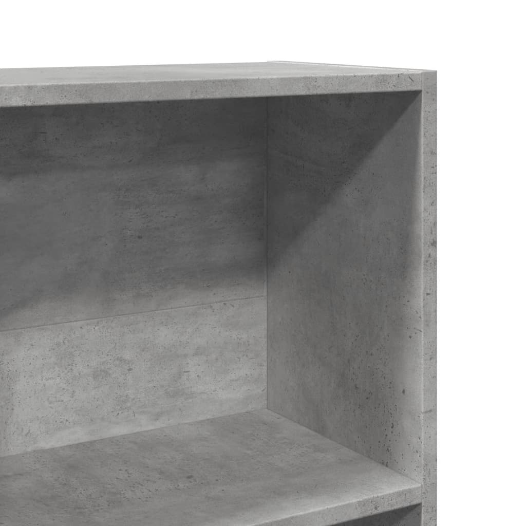 vidaXL Βιβλιοθήκη Γκρι Σκυροδέματος 40x24x143 εκ. Επεξεργ. Ξύλο