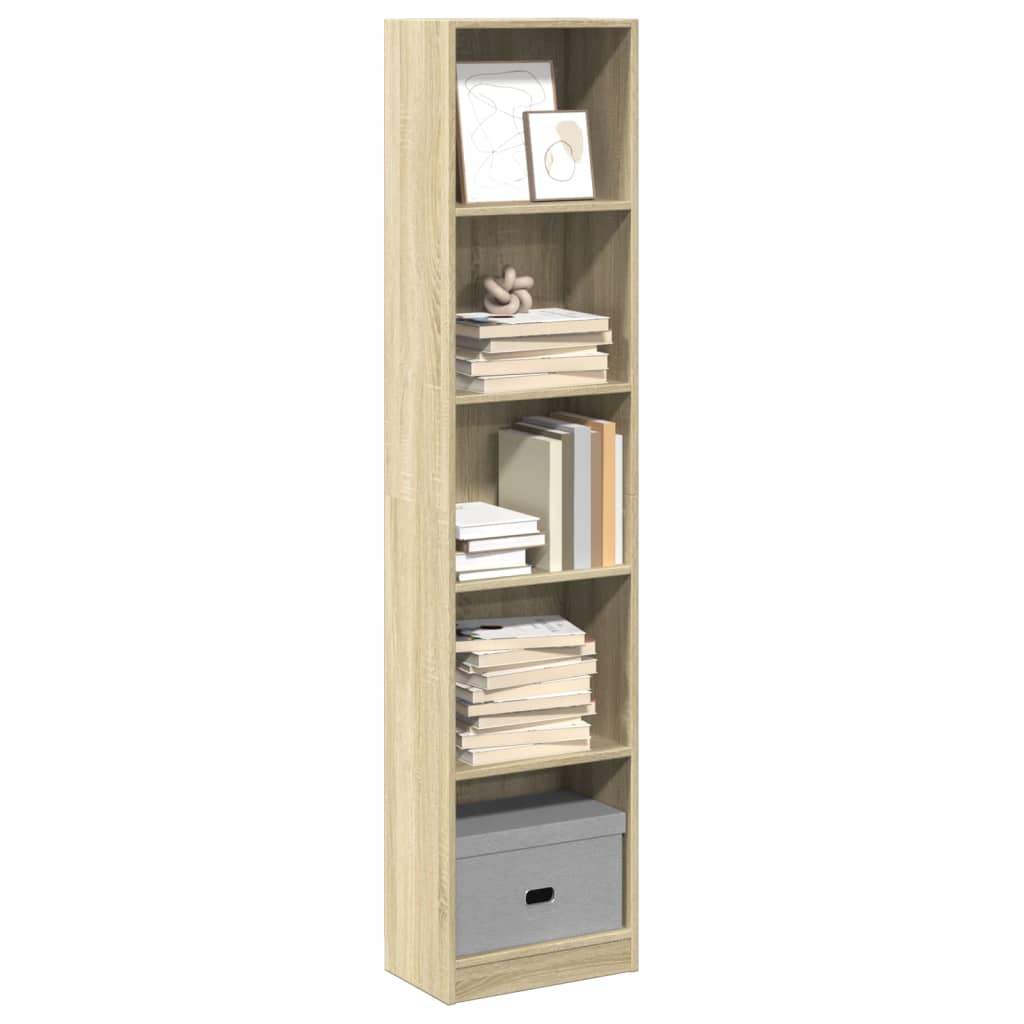 vidaXL Βιβλιοθήκη Sonoma Δρυς 40x24x176 εκ. από Επεξεργασμένο Ξύλο
