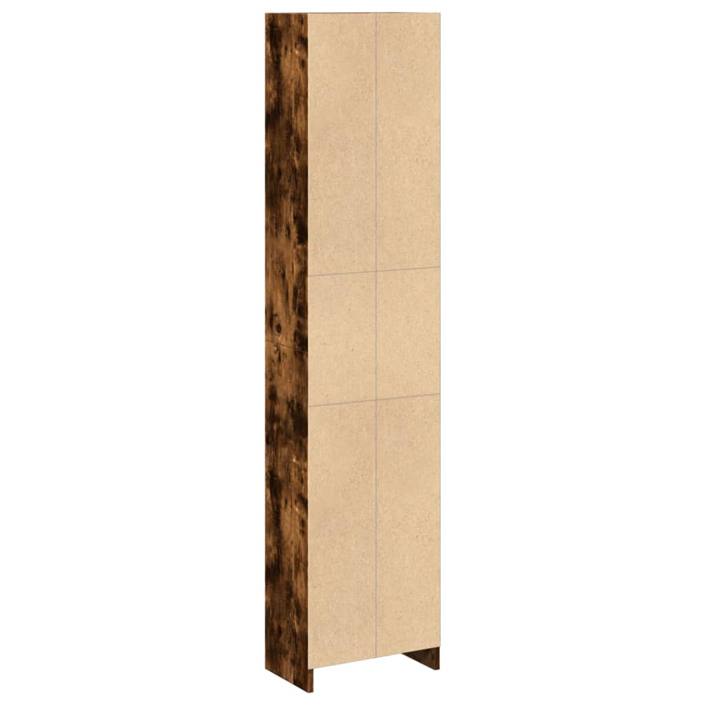 vidaXL Βιβλιοθήκη Καπνιστή Δρυς 40x24x176 εκ. από Επεξεργασμένο Ξύλο