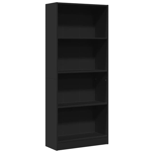 vidaXL Βιβλιοθήκη Μαύρο 60x24x143 εκ. από Επεξεργασμένο Ξύλο