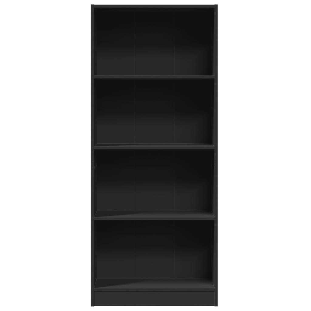 vidaXL Βιβλιοθήκη Μαύρο 60x24x143 εκ. από Επεξεργασμένο Ξύλο