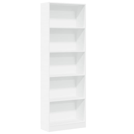 vidaXL Βιβλιοθήκη Λευκή 60x24x176 εκ. από Τεχνητό Ξύλο