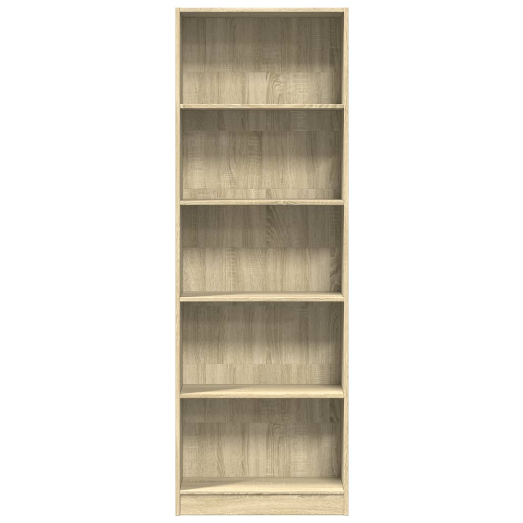 vidaXL Βιβλιοθήκη Sonoma Δρυς 60x24x176 εκ. από Επεξεργασμένο Ξύλο