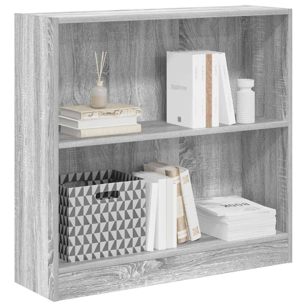 vidaXL Βιβλιοθήκη Γκρι Sonoma 80x24x76 εκ. από Επεξεργασμένο Ξύλο