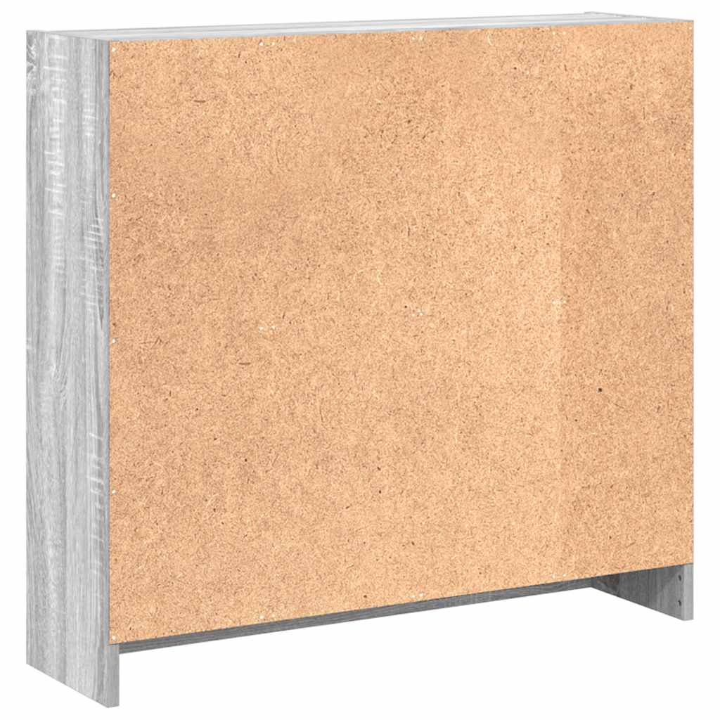 vidaXL Βιβλιοθήκη Γκρι Sonoma 80x24x76 εκ. από Επεξεργασμένο Ξύλο