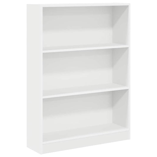 vidaXL Βιβλιοθήκη Λευκή 80x24x109 εκ. από Επεξεργασμένο Ξύλο