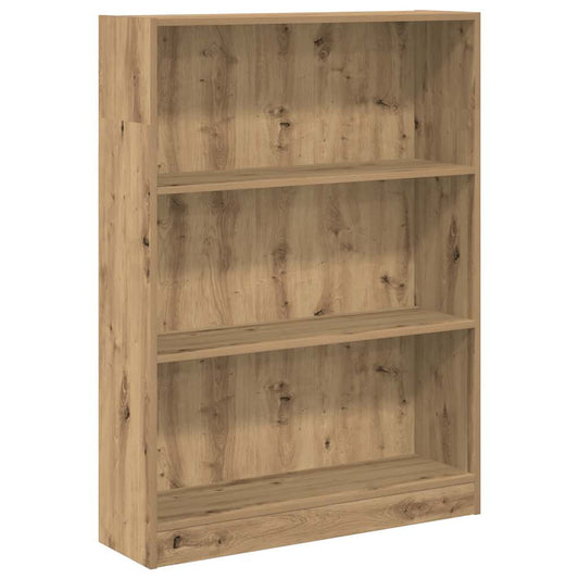 vidaXL Βιβλιοθήκη Αρτισιανή Δρυς 80x24x109 εκ. από Επεξεργασμένο Ξύλο