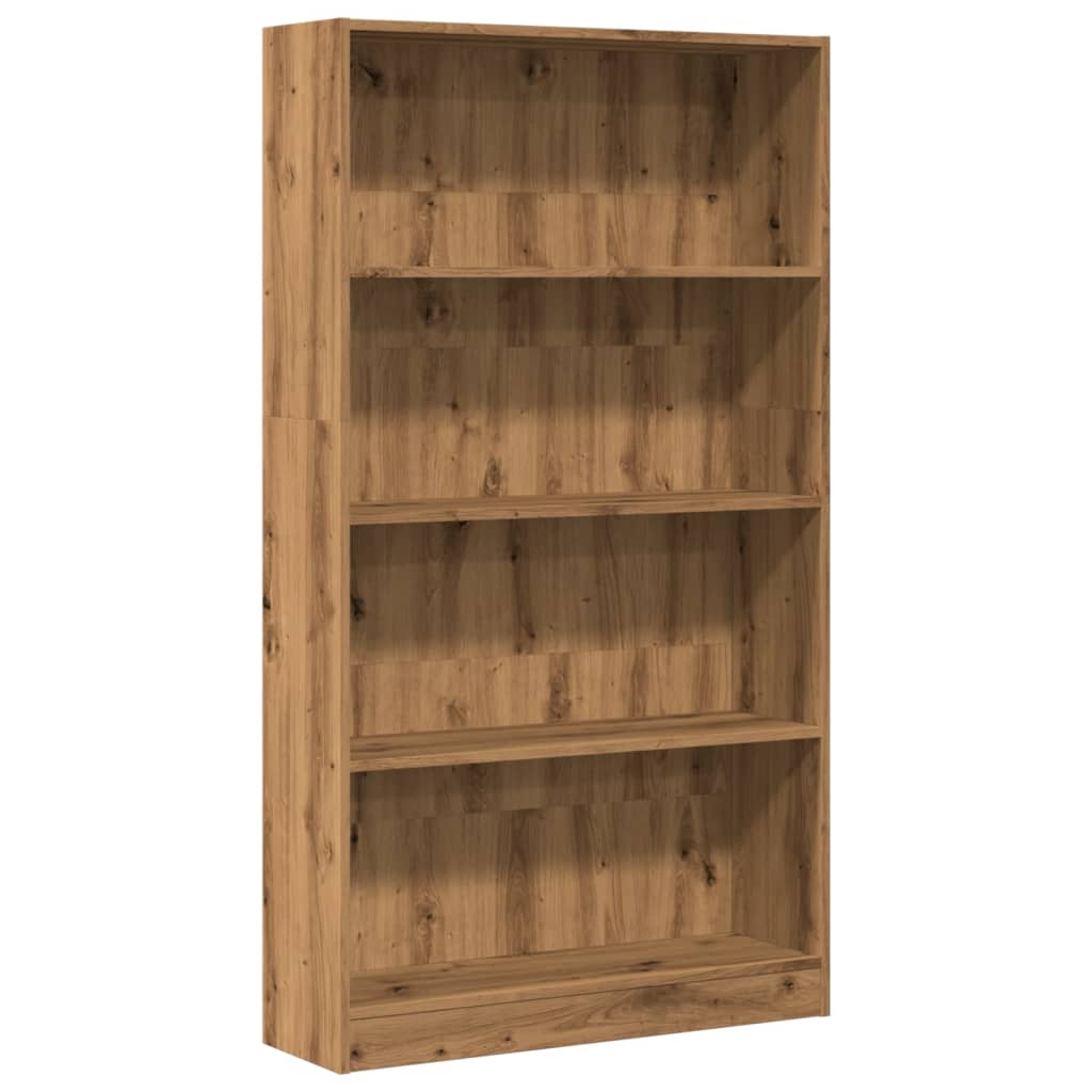 vidaXL Βιβλιοθήκη Αρτισιανή Δρυς 80x24x143 εκ. από Επεξεργασμένο Ξύλο