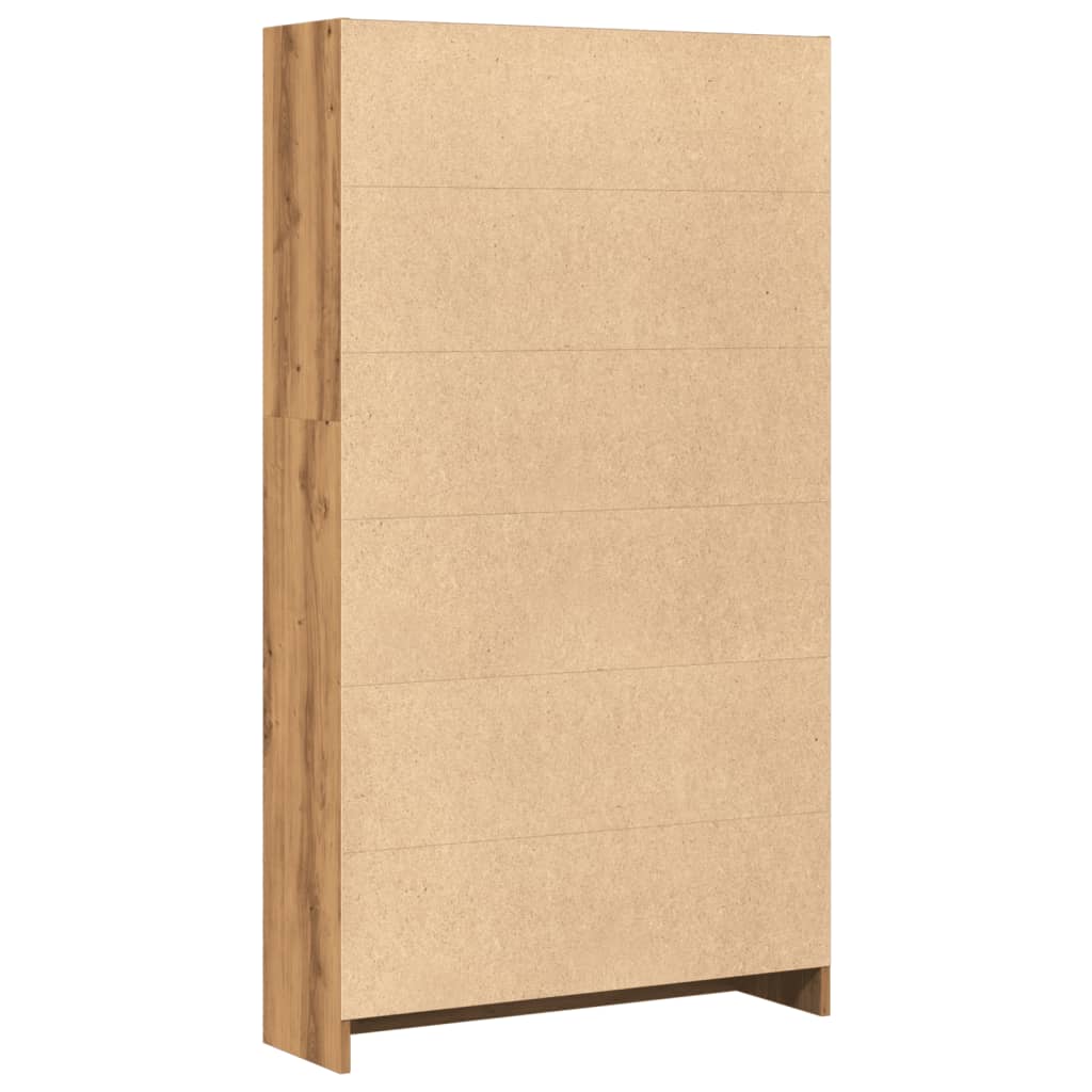 vidaXL Βιβλιοθήκη Αρτισιανή Δρυς 80x24x143 εκ. από Επεξεργασμένο Ξύλο