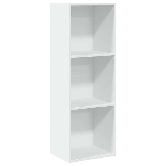 vidaXL Βιβλιοθήκη Λευκή 40x30x114 εκ. από Επεξεργασμένο Ξύλο