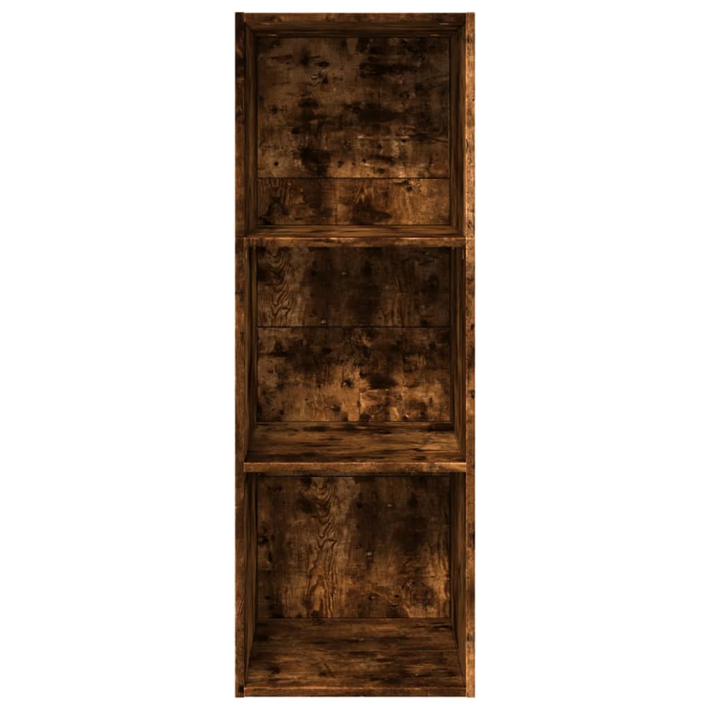 vidaXL Βιβλιοθήκη Καπνιστή Δρυς 40x30x114 εκ. από Επεξεργασμένο Ξύλο