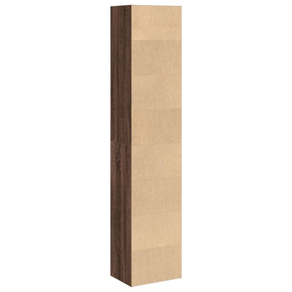 vidaXL Βιβλιοθήκη Καφέ Δρυς 40x30x189 εκ. από Επεξεργασμένο Ξύλο