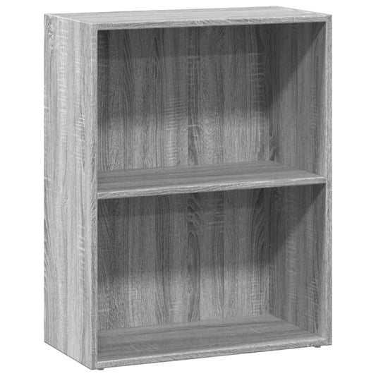 vidaXL Βιβλιοθήκη Γκρι Sonoma 60x30x77 εκ. από Επεξεργ. Ξύλο