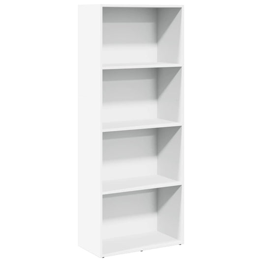 vidaXL Βιβλιοθήκη Λευκή 60x30x152 εκ. από Επεξεργασμένο Ξύλο