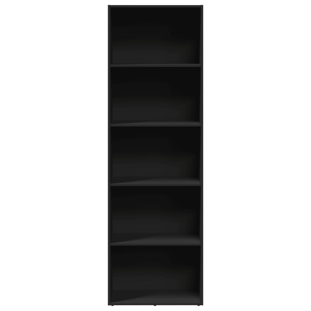 vidaXL Βιβλιοθήκη Μαύρη 60x30x189 εκ. από Επεξεργασμένο Ξύλο