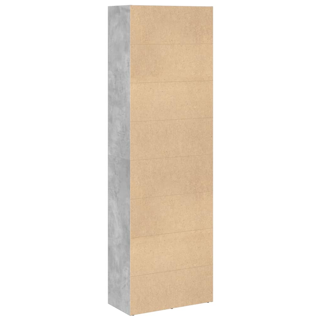 vidaXL Βιβλιοθήκη Γκρι Σκυροδέματος 60x30x189 εκ. Επεξεργ. Ξύλο