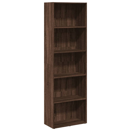 vidaXL Βιβλιοθήκη καφέ δρυς 60x30x189 εκ. από Επεξεργασμένο Ξύλο