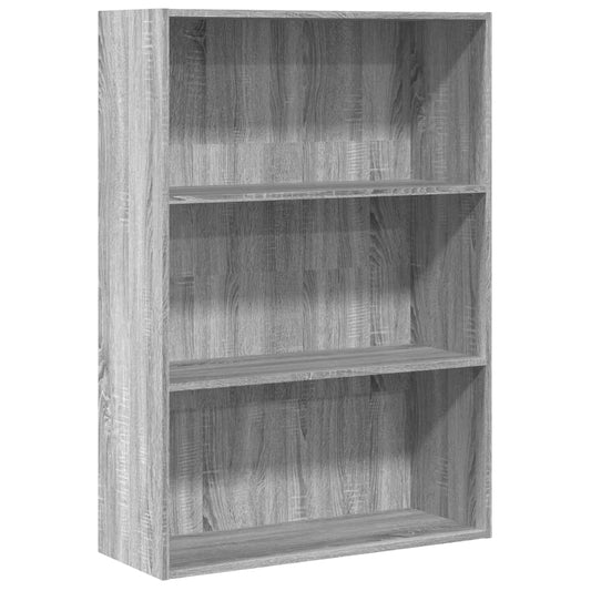 vidaXL Βιβλιοθήκη Γκρι Sonoma 80x30x114 εκ. από Επεξεργασμένο Ξύλο