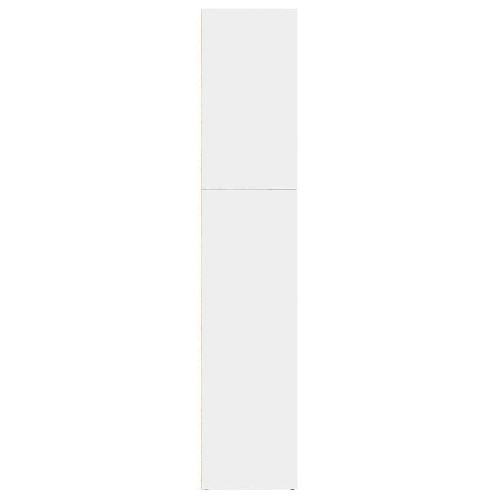 vidaXL Βιβλιοθήκη Λευκή 80x30x152 εκ. από Επεξεργασμένο Ξύλο