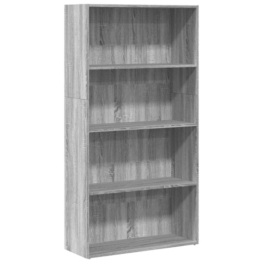 vidaXL Βιβλιοθήκη Γκρι Sonoma 80x30x152 εκ. από Επεξεργασμένο Ξύλο