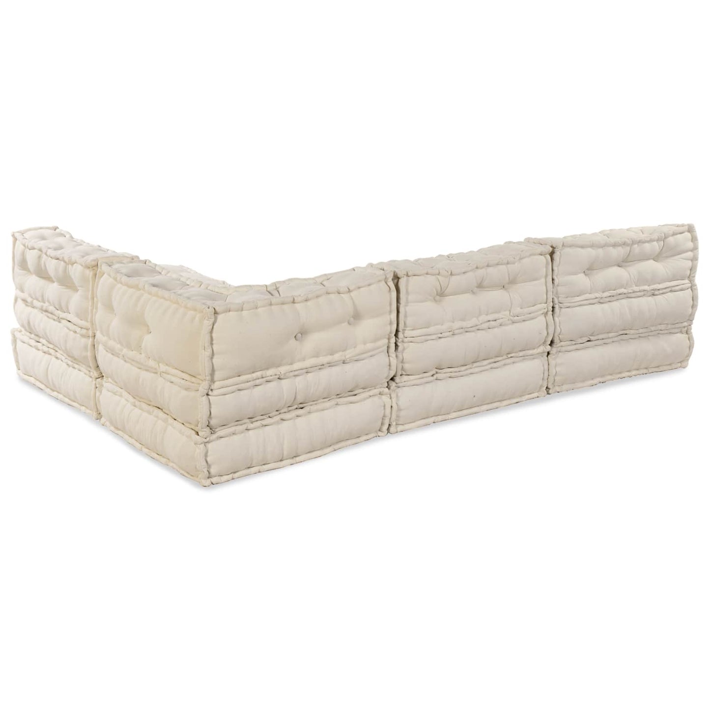 vidaXL Μονάδα Μοντέρνου Καναπέ Ύφασμα Κρεμ 210 x 140 x 56 εκ.
