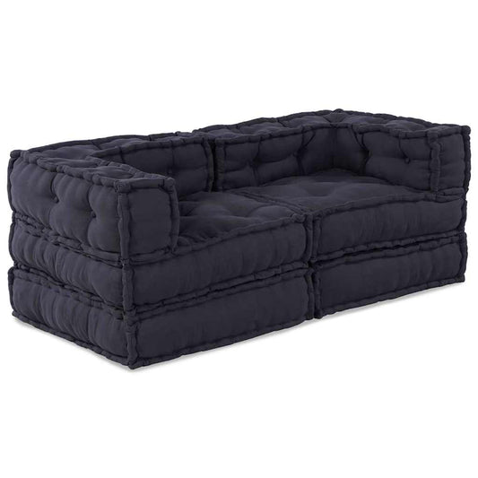 vidaXL Αρθρωτός Καναπές 2 pcs Ανθρακί 70 x 70 x 56 εκ ύφασμα