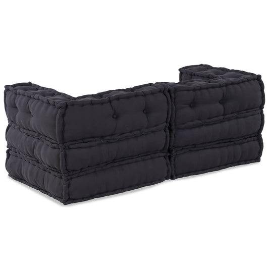 vidaXL Μονάδα Μοντέρνου Καναπέ 2 pcs Ανθρακί 140 x 70 x 56 εκ. Ύφασμα