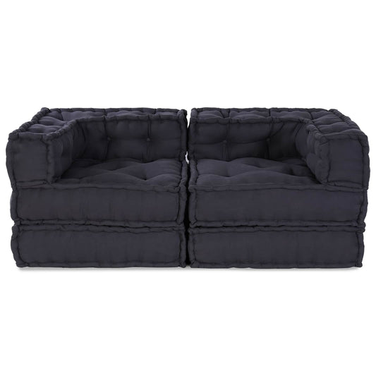 vidaXL Μονάδα Μοντέρνου Καναπέ 2 pcs Ανθρακί 140 x 70 x 56 εκ. Ύφασμα