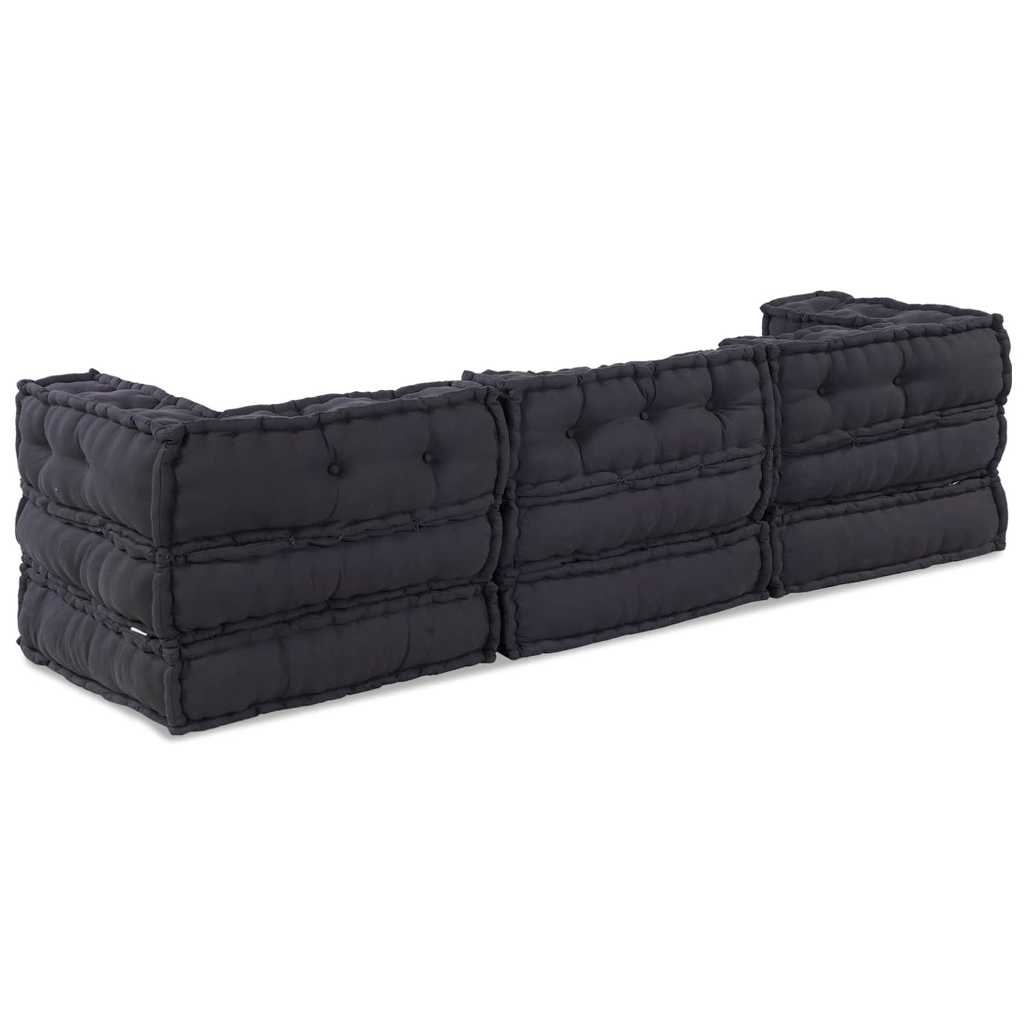 vidaXL Μονάδα Μοντέρνου Καναπέ 3 pcs Ανθρακί Ύφασμα
