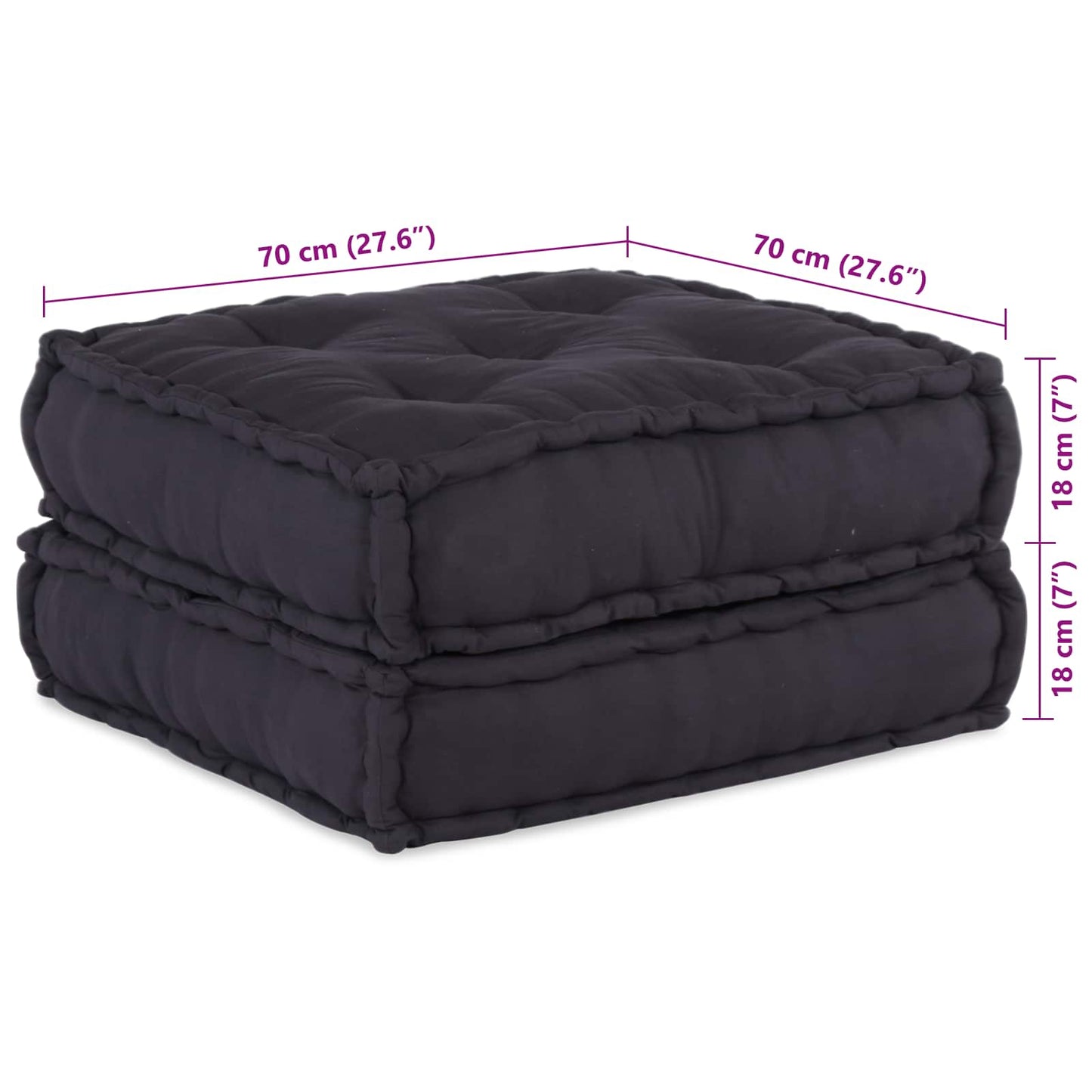vidaXL Μονάδα Μοντέρνου Καναπέ 2 pcs Ανθρακί 140 x 70 x 36 εκ Ύφασμα