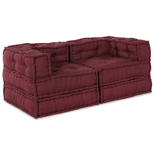 vidaXL Αρθρωτός Καναπές 2 pcs Καφετί 70 x 70 x 56 εκ ύφασμα