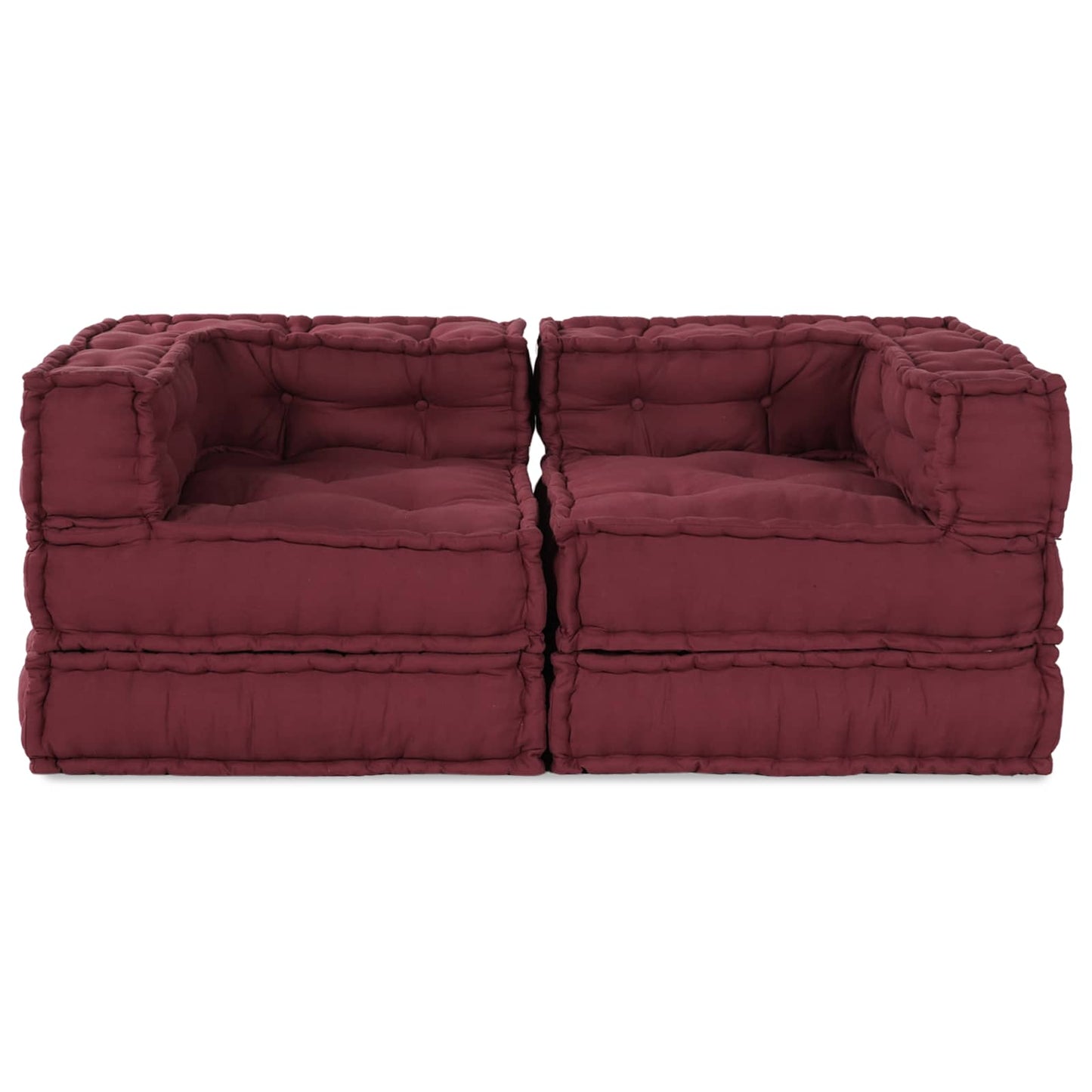 vidaXL Μονάδα Μοντέρνου Καναπέ 2 pcs Καφετί 140 x 70 x 56 εκ. Ύφασμα