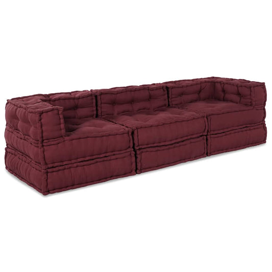 vidaXL Αρθρωτός Καναπές 3 pcs Καφετί 70 x 70 x 56 εκ ύφασμα