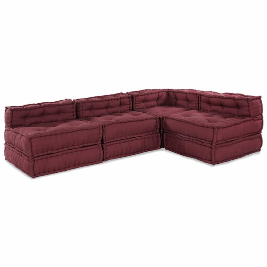vidaXL Αρθρωτός Καναπές 4 pcs Καφετί 70 x 70 x 56 εκ ύφασμα