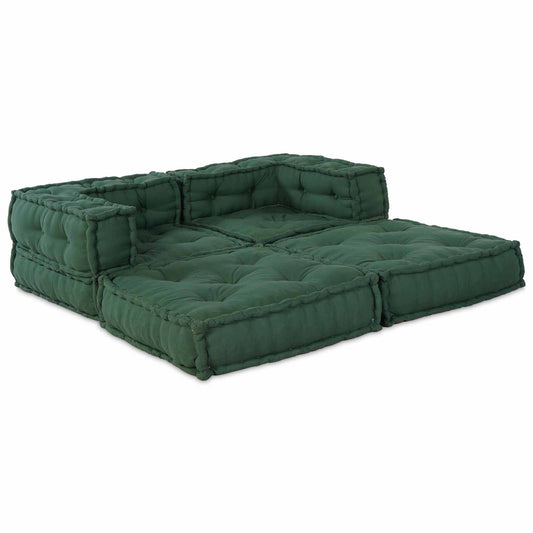 vidaXL Μονάδα Μοντέρνου Καναπέ 2 pcs Πράσινο 140 x 70 x 56 εκ. Ύφασμα