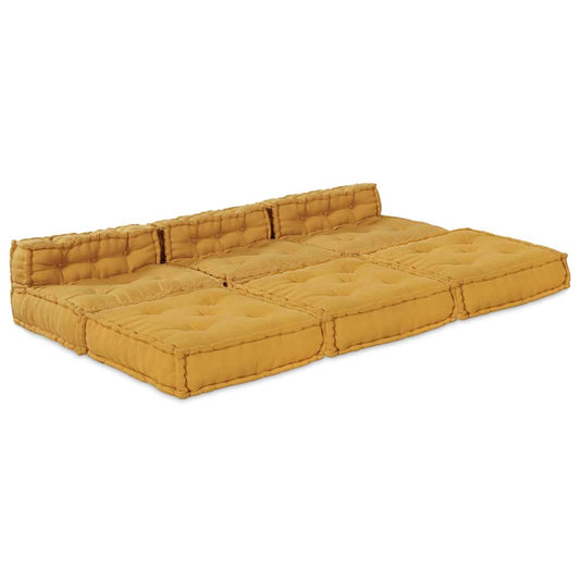 vidaXL Αρθρωτός Καναπές 4 pcs Κίτρινο 70 x 70 x 56 εκ ύφασμα