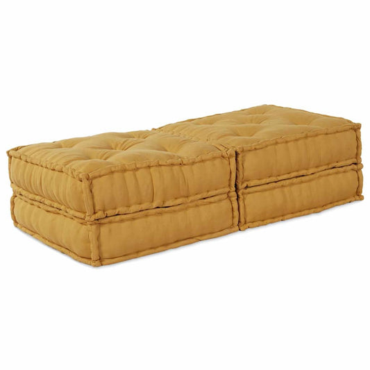 vidaXL Αρθρωτός Καναπές 2 pcs Κίτρινο 70 x 70 x 36 εκ ύφασμα